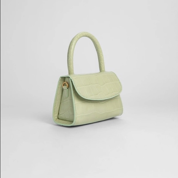 By Far Mini Sage Green Leather Crossbody Bag - Picture 6 of 8